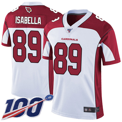 Arizona Cardinals Limited White Men Andy Isabella Road Jersey NFL Football #89 100th Season Vapor Untouchable